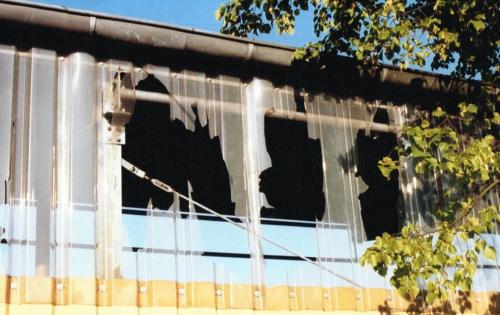 Sportpark Süd - Tribüne mit kleinen Mängeln