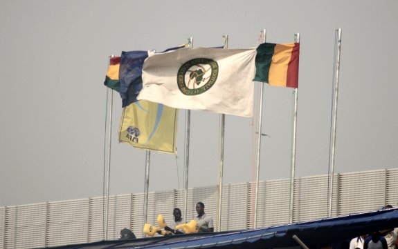 Flaggen von CAF, Ghana und Guinea